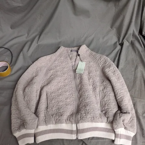 MINT VELVET BROWN STAR QUILTED BOMBER JACKET – UK SIZE L