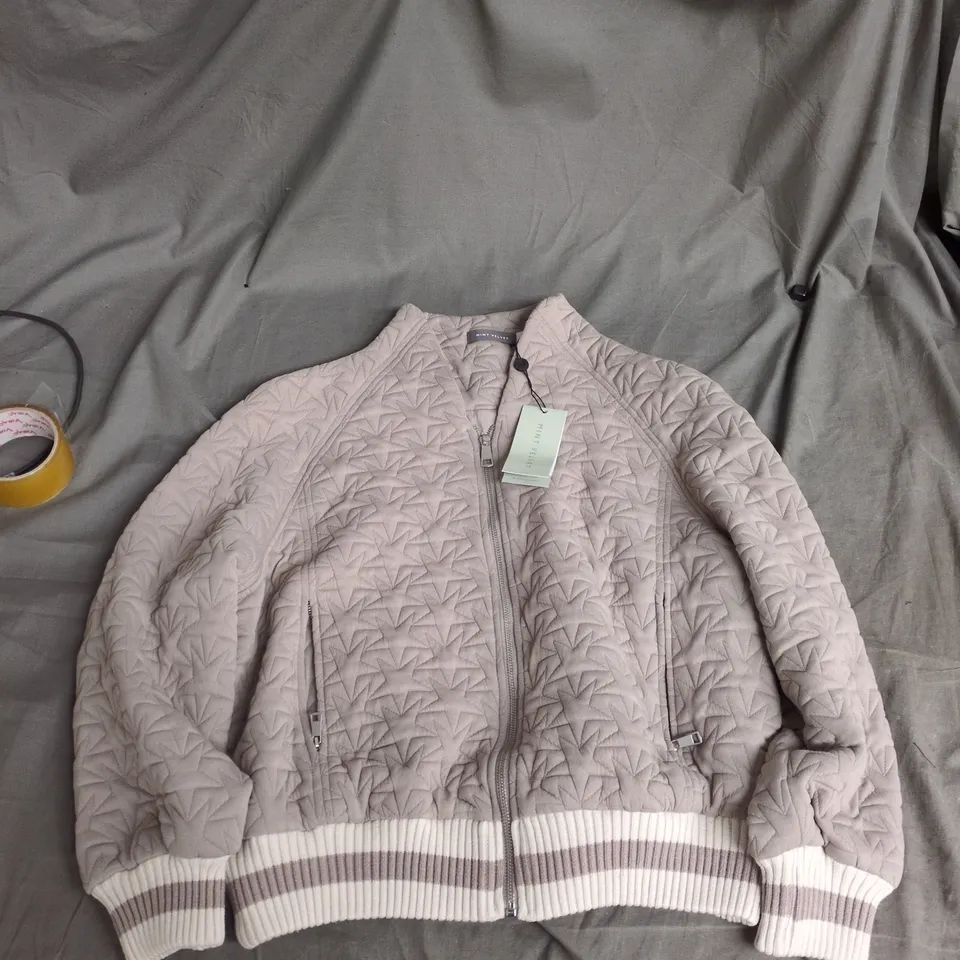 MINT VELVET BROWN STAR QUILTED BOMBER JACKET – UK SIZE L