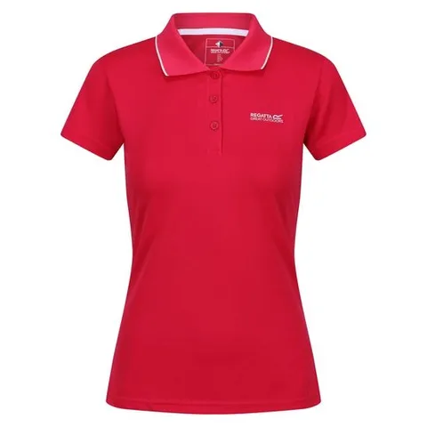 BRAND NEW REGATTA WOMEN'S MAVERICK V ACTIVE POLO SHIRT PINK POTION UK 24