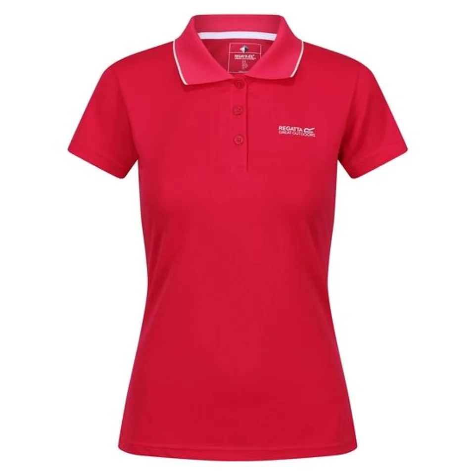 BRAND NEW REGATTA WOMEN'S MAVERICK V ACTIVE POLO SHIRT PINK POTION UK 16