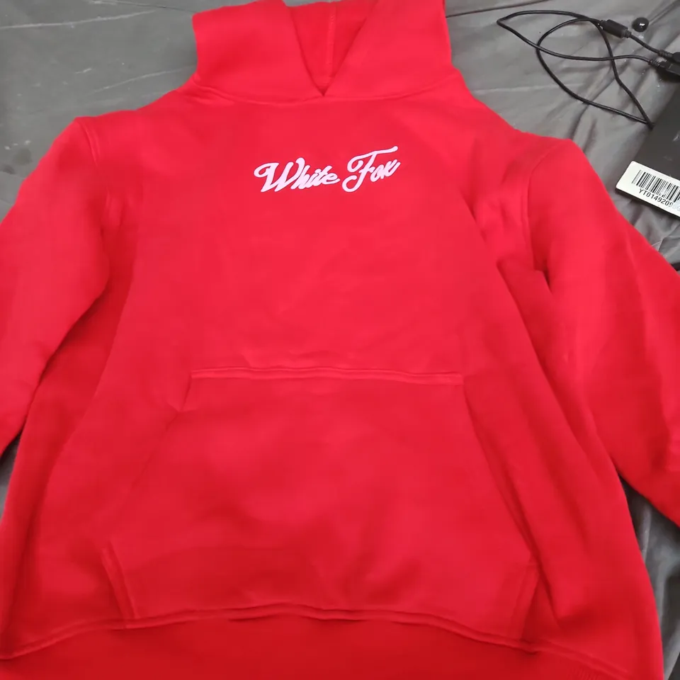 WHITE FOX HOODIE – RED, SEASON 7 PRINT (EST. 2013)