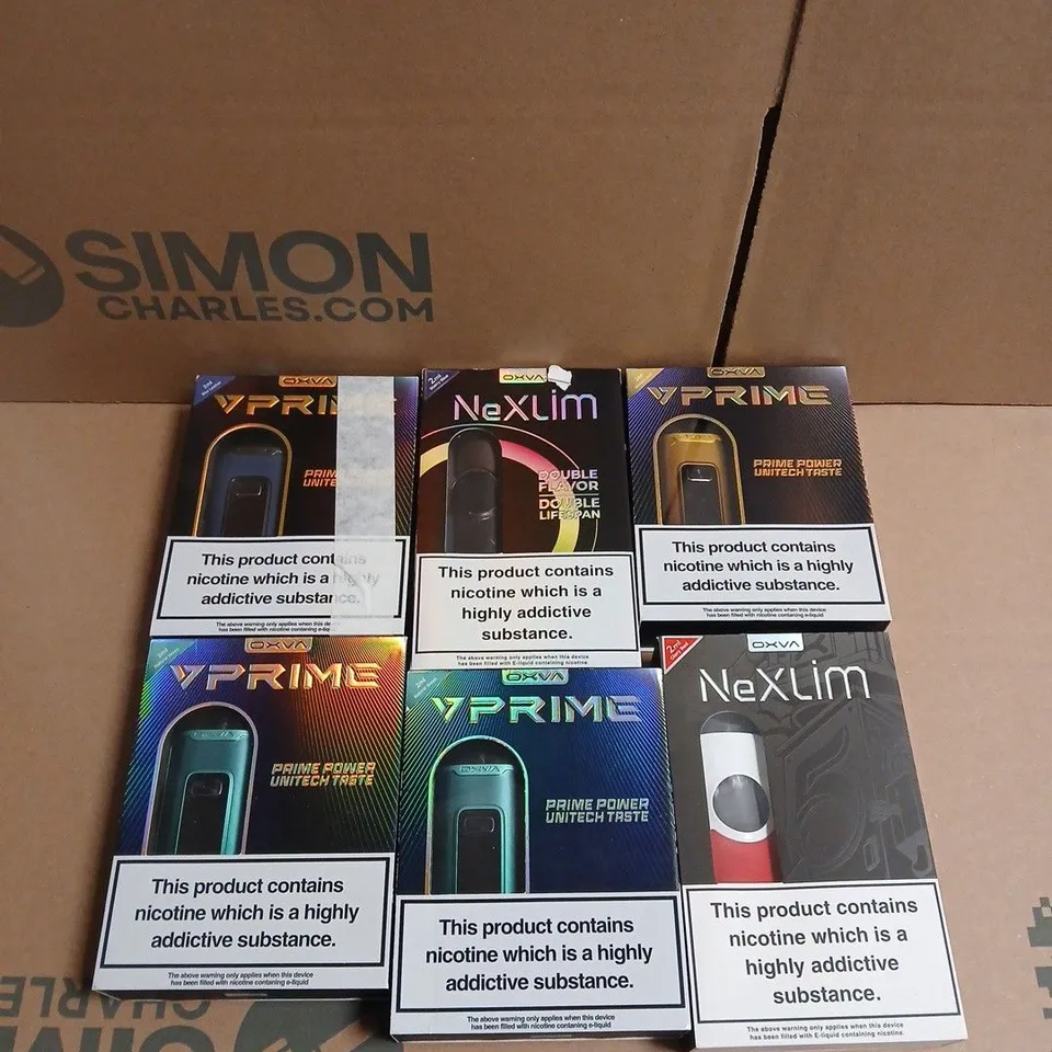 APPROXIMATELY 15 ASSORTED E-CIGARETTE PRODUCTS TO INCLUDE - OXVA 