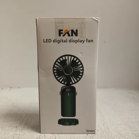 FAN LED DIGITAL DISPLAY FAN – GREEN, BOXED