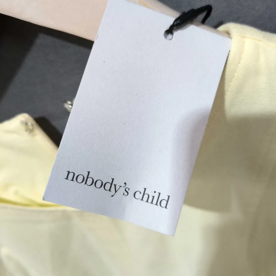 NOBODY'S CHILD BRYNN MINI DRESS - PALE YELLOW - UK 10 (EU 38, USA 6)