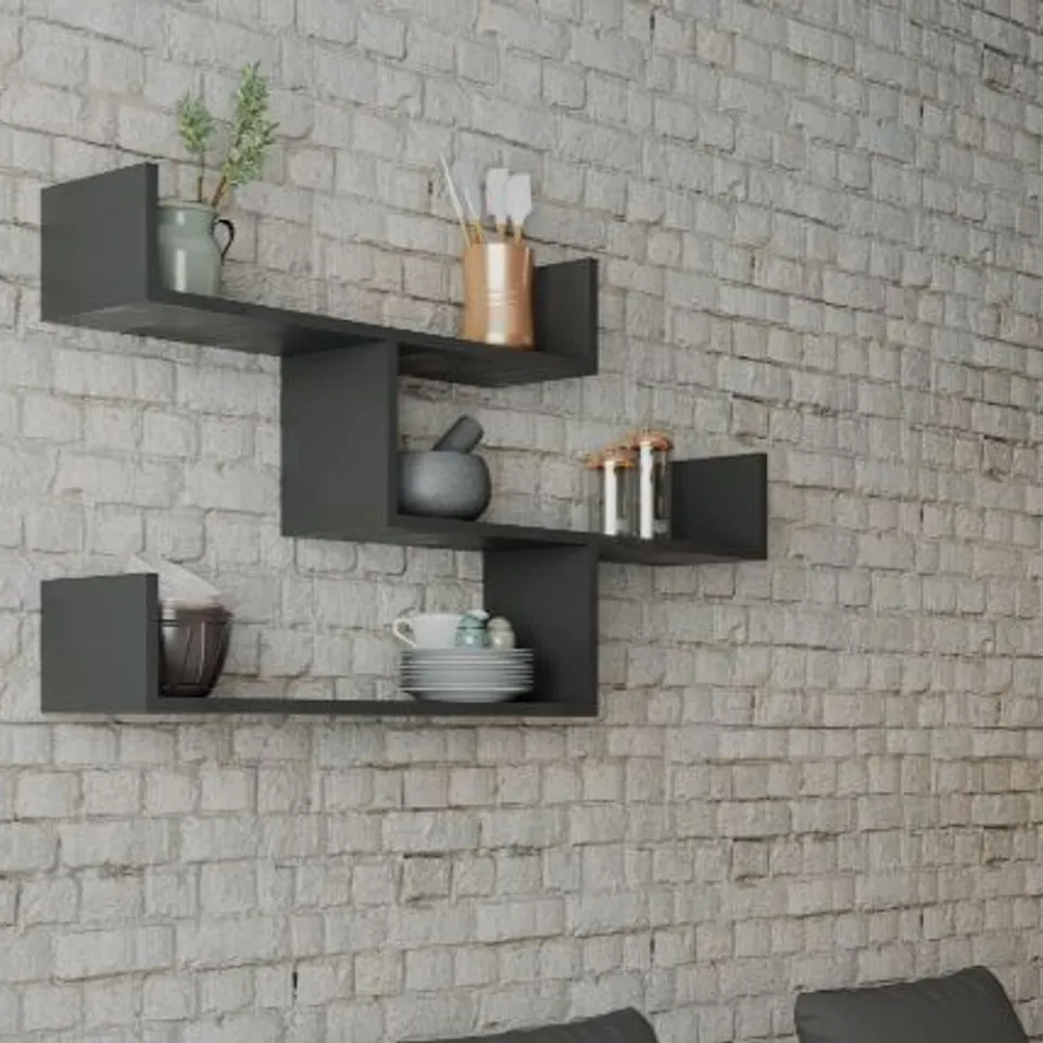 BOXED TIBET BOOKCASE - ANTHRACITE