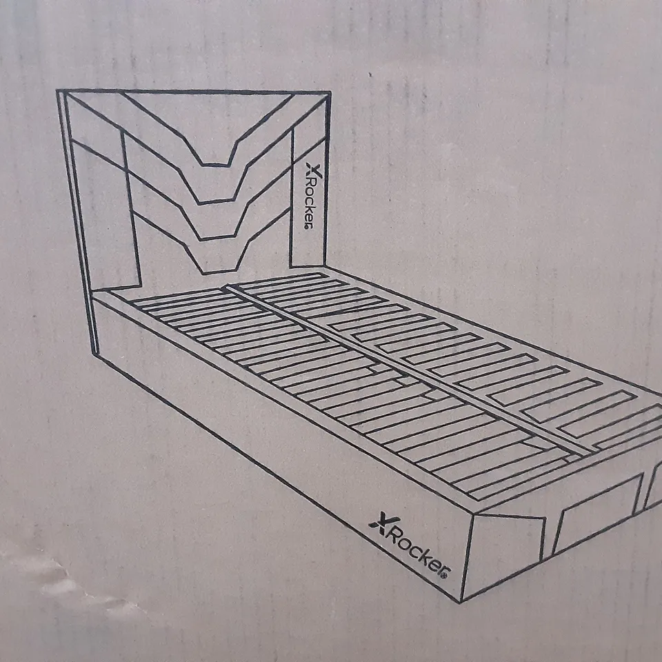 BOXED SINGLE X ROCKER CERBERUS GAMING BED IN A BOX 3 ' IN RED 