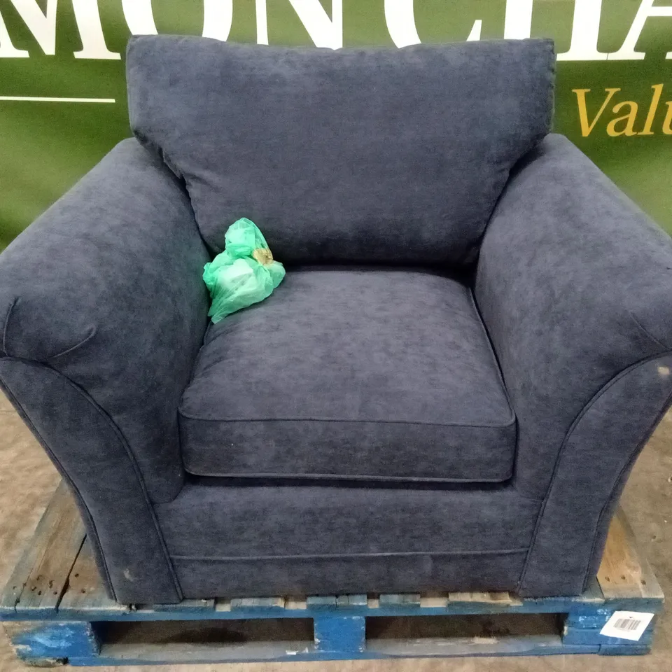 DURY FABRIC ARMCHAIR - BLUE RRP £399