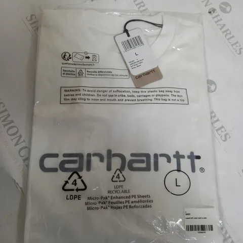 CARHARTT WHITE T-SHIRT - SIZE LARGE