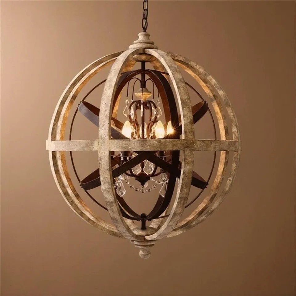 BOXED TURRELL 3 LIGHT GLOBE CHANDELIER 