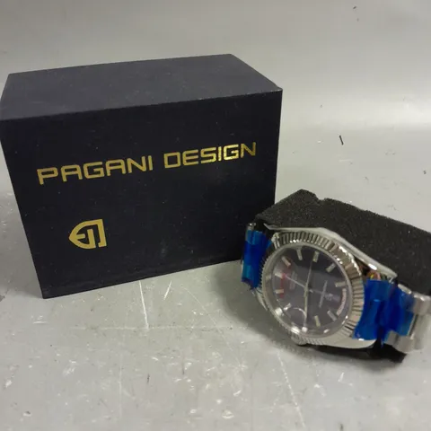 BOXED PAGANI DESIGN EXHIBITION CASE MENS WATCH 