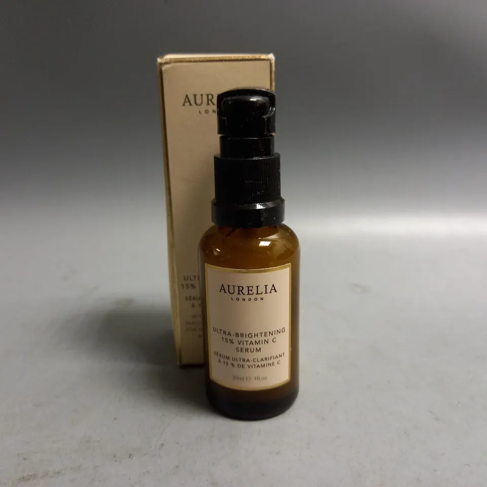 BOXED AURELIA LONDON ULTRA-BRIGTHENING 15% VITAMIN C SERUM 30ML 