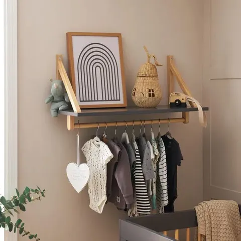 BOXED OBABY MAYA SHELF - SLATE WITH NATURAL (1 BOX)