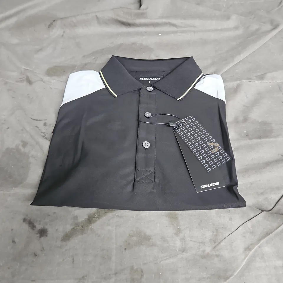 DRUIDS LUKEY POLO IN BLACK SIZE L