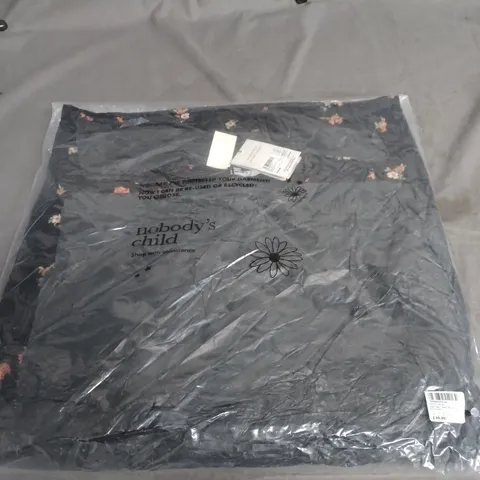 NOBODY'S CHILD EDEN MINI DRESS BLACK EMBROIDERY – UK 6 (EU 34, USA 2)