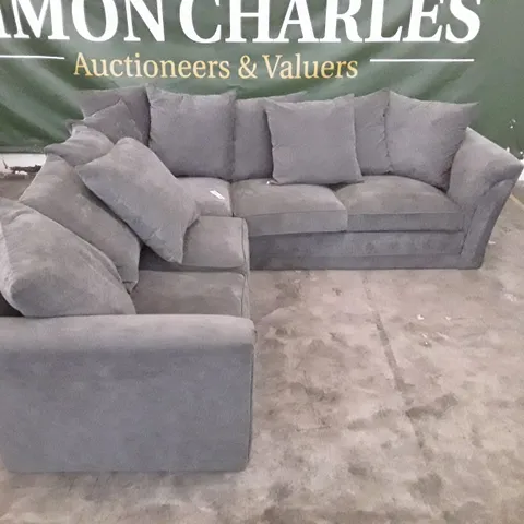 QUALITY DESIGNER L-SHAPED SOFA - GRAPHITE FABRIC (3 PIECES)