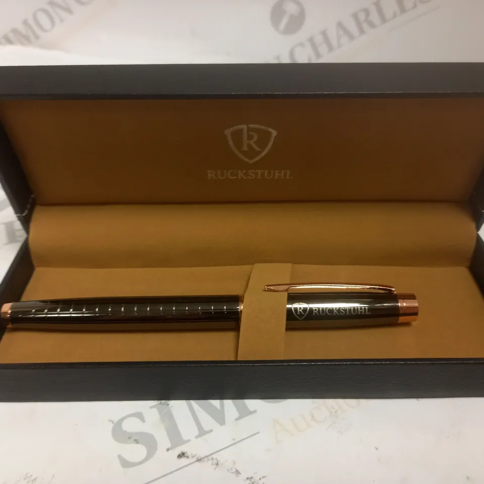 RUCKSTUHL STAINLESS STEEL LUXURY PEN IN GIFT BOX – HAND ASSEMBLED 