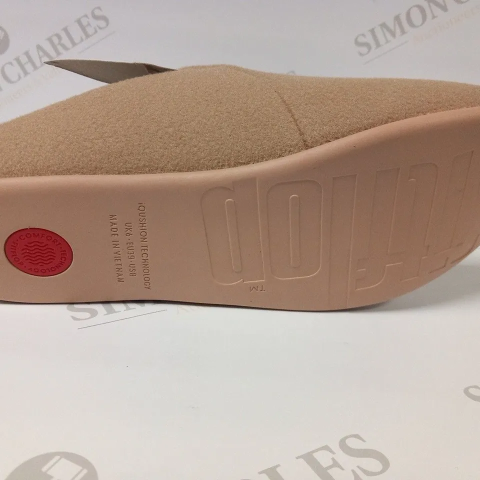 BOXED FITFLOP CHRISSIE II HAUS FELT BEIGE SLIPPERS SIZE EU 39