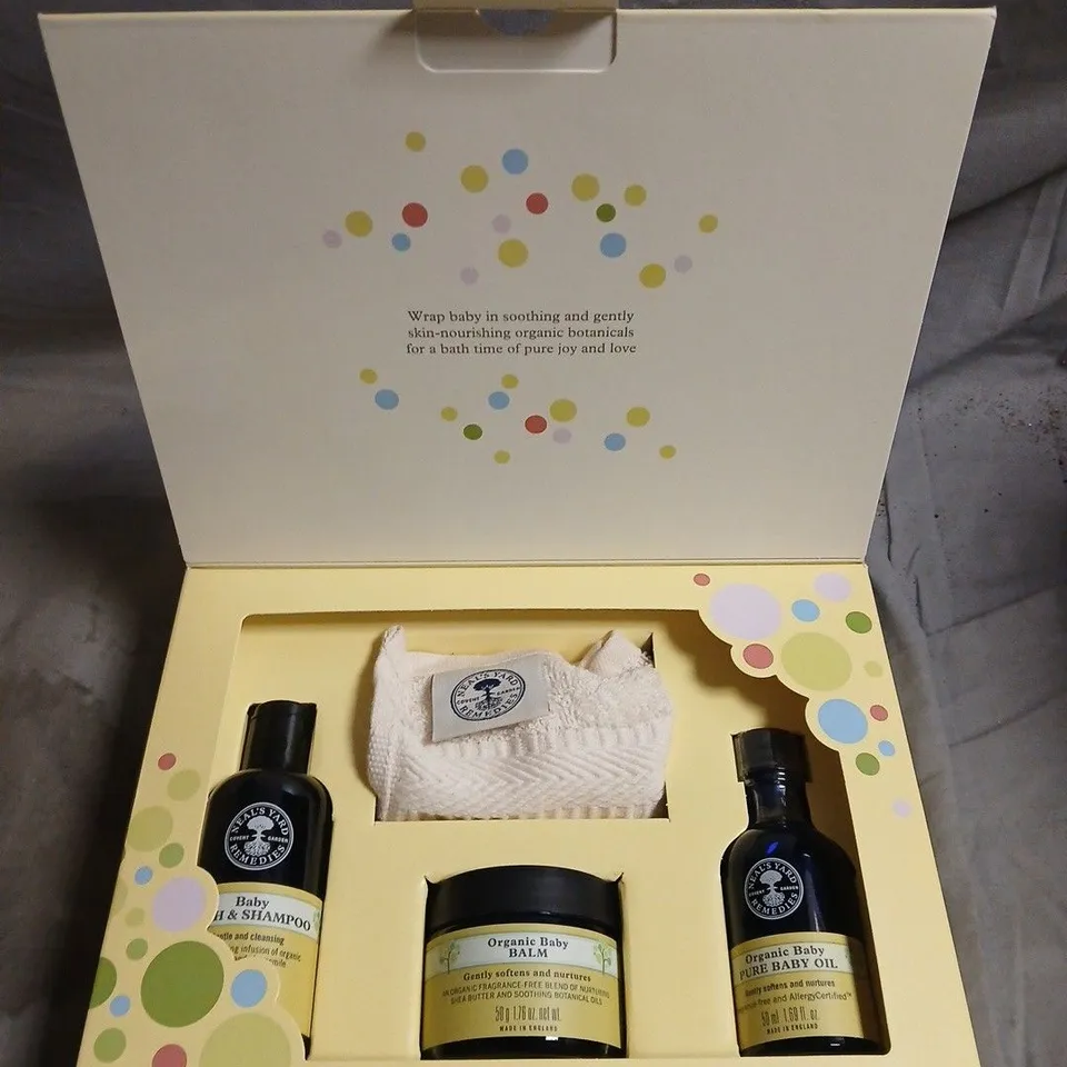 NEAL'S YARD REMEDIES ORGANIC BABY COLLECTION - BABY SHAMPOO, BALM & OIL (BOXED)