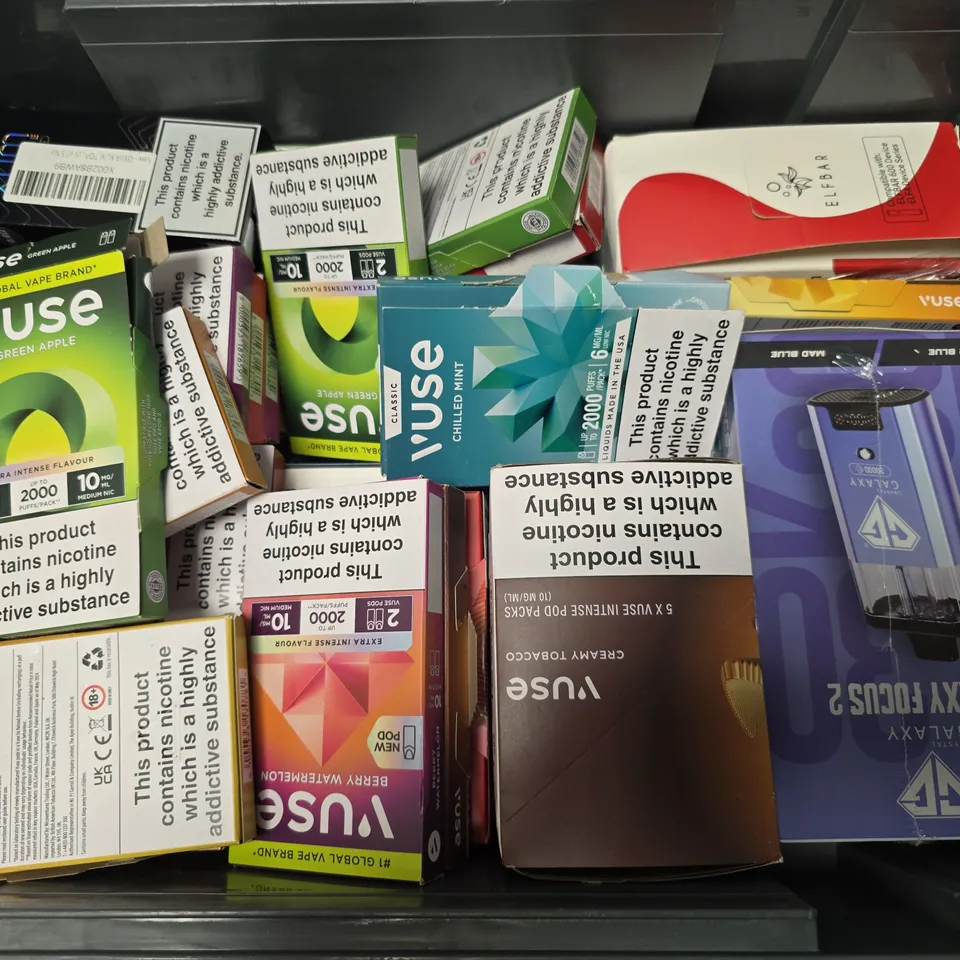APPROXIMATELY 20 ASSORTED E-CIGARETTE PRODUCTS TO INCLUDE BRANDS SUCH AS VUSE, ELFBAR, SIKE, ETC - COLLECTION ONLY