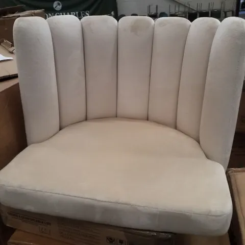 BOXED MARKLAND DINING CHAIR - WHITE [VELVET]