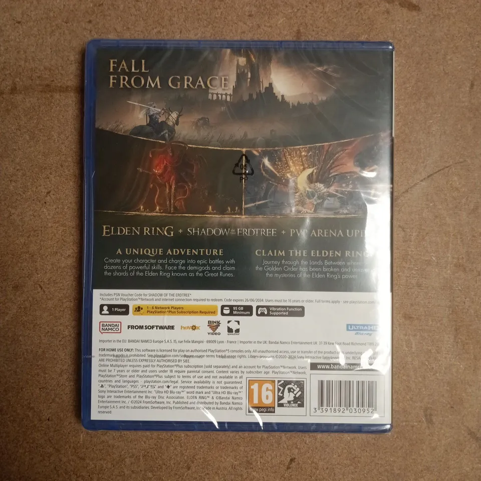 SEALED ELDEN RING SHADOW OF THE ERDTREE EDITION PLAYSTATION 5 VIDEO GAME