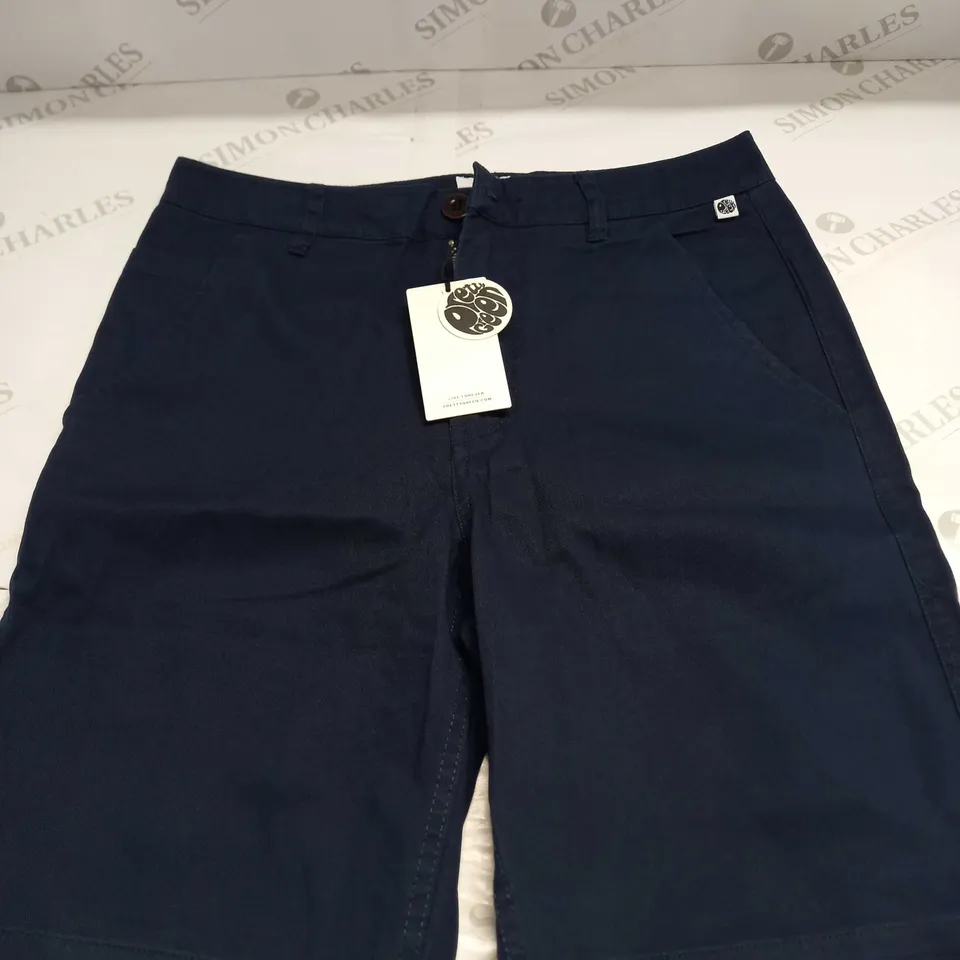 PRETTY GREEN NAVY CITY SHORTS SIZE 30