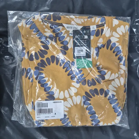 SEALED WHITE STUFF SHORT SLEEVE LEAH DRESS IN YELLOW MULTI SIZE 8