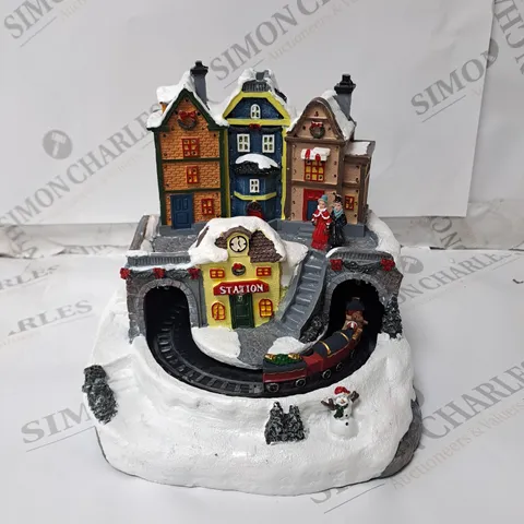 LED TRAIN STATION CHRISTMAS SCENE