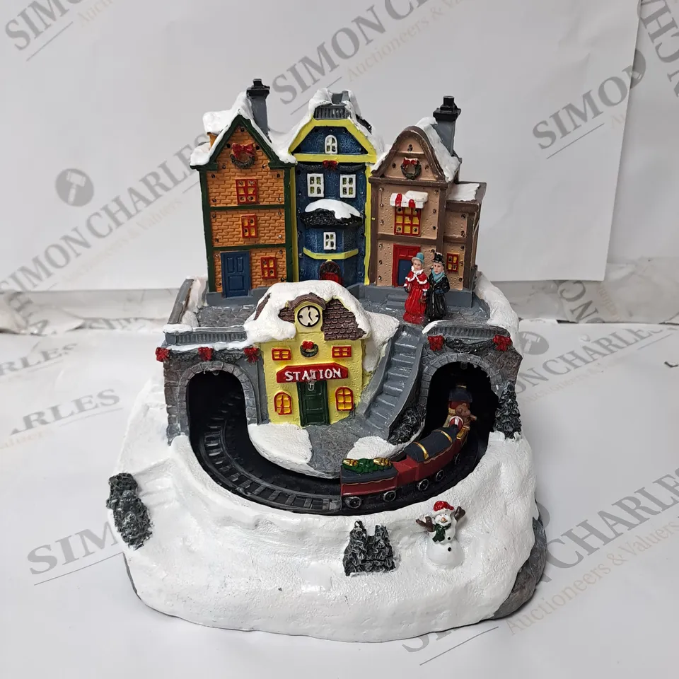 LED TRAIN STATION CHRISTMAS SCENE