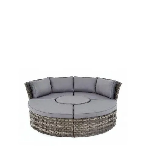 BOXED GRADE1 ARUBA COMPACT ROUND SOFA SET & DAY BED (3 BOXES)