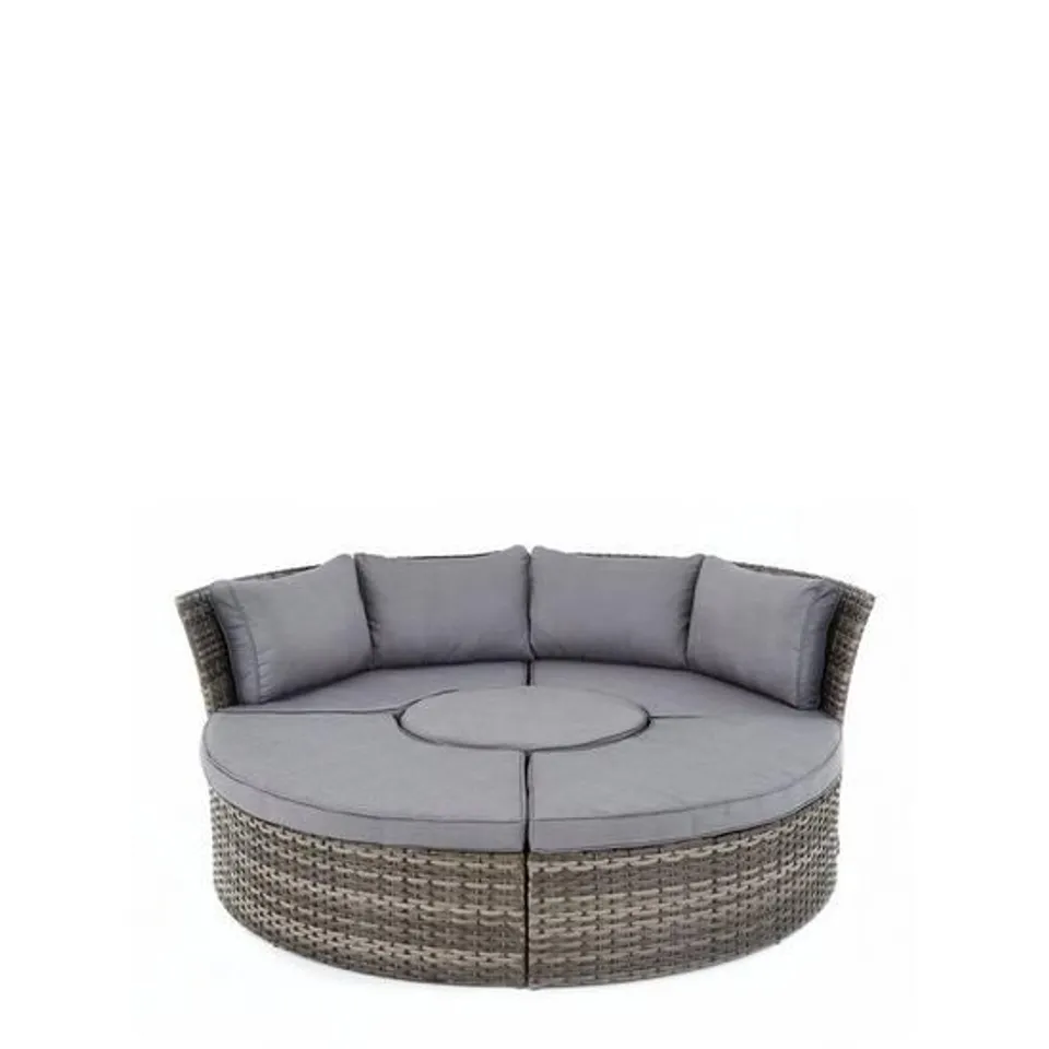 BOXED GRADE1 ARUBA COMPACT ROUND SOFA SET & DAY BED  (3 BOXES) RRP £1199