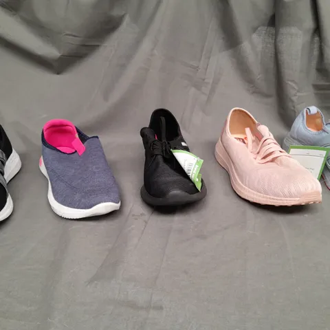 BOX OF APPROX 30 ASSORTED SHOES IN VARIOUS SIZES & COLOURS