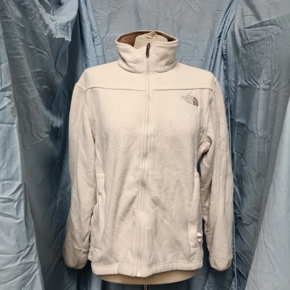 THE NORTH FACE FLEECE JACKET – WOMEN'S, BEIGE/BROWN, SIZE M (M/M)