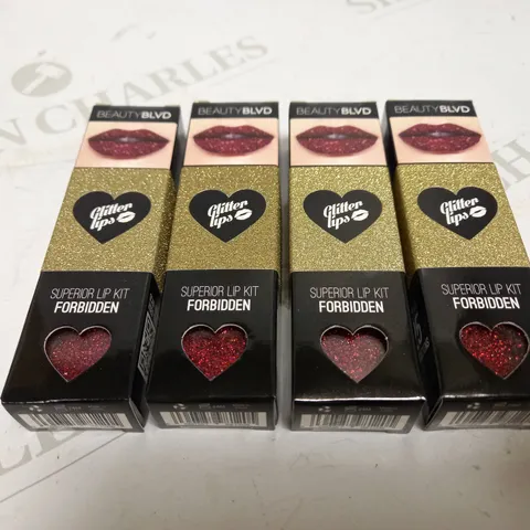 4 X BEAUTY BLVD SUPERIOR LIP KIT - FORBIDDEN 