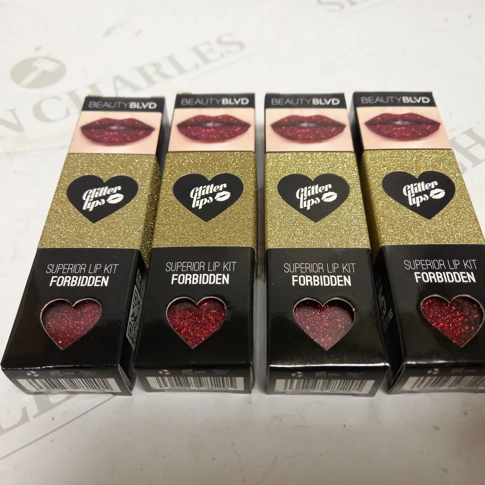 4 X BEAUTY BLVD SUPERIOR LIP KIT - FORBIDDEN 