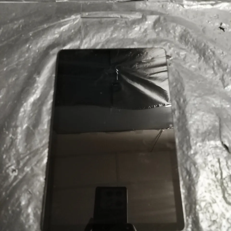 SAMSUNG TABLET – BLUE BACK, REAR CAMERA - MODEL UNSPECIFIED