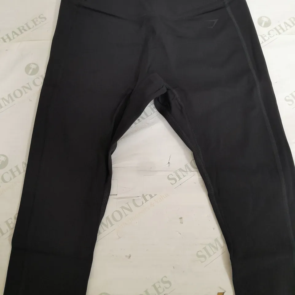 GYMSHARK STRECH LEGGINGS IN BLACK - SMALL