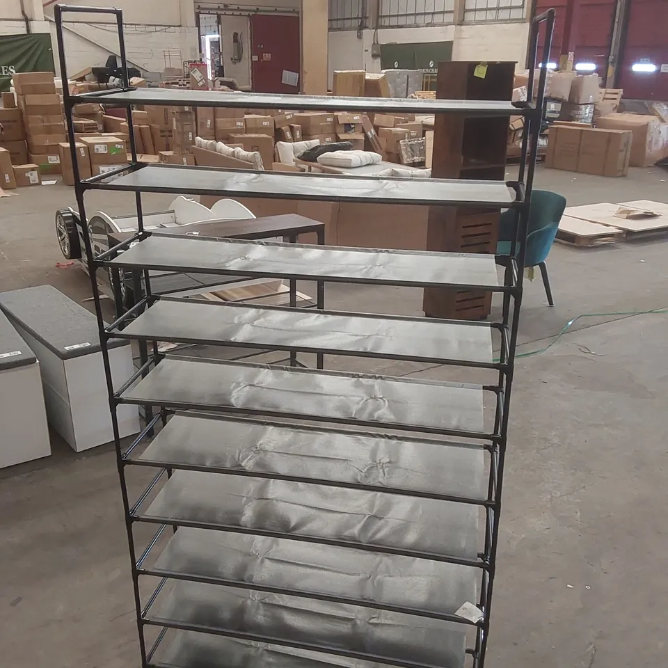50 PAIR SHOE RACK FINISH: DARK BLACK SIZE:68.9" H X 39.4" W X 11.4" D