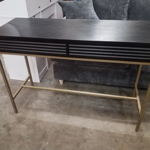 VANDYKE 110CM SOLID WOOD TOP CONSOLE TABLE