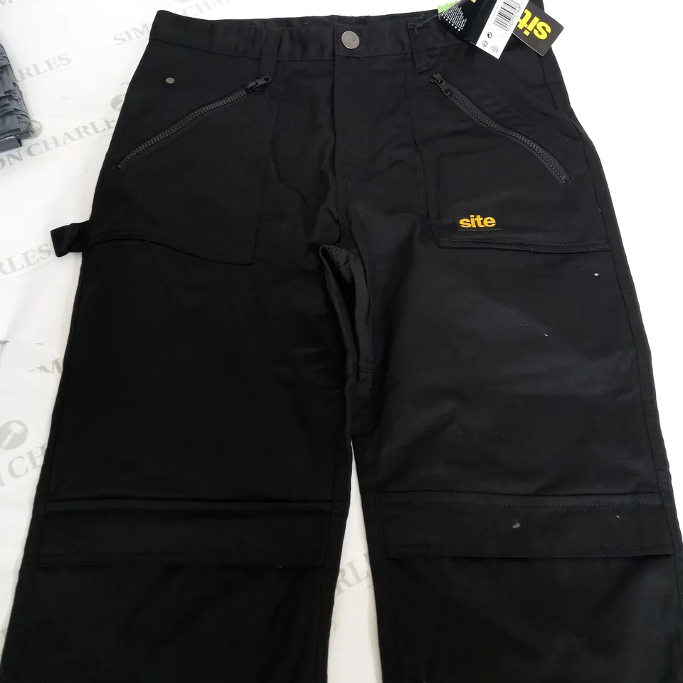 SITE BEAGLE WORK TROUSERS IN BLACK - W32 L32