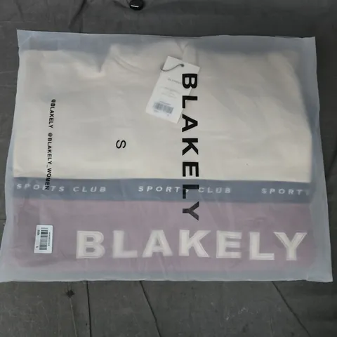 BAGGED BLAKELY OVERSIZED HOODIE IN CREAM/BURGUNDY SIZE SMALL