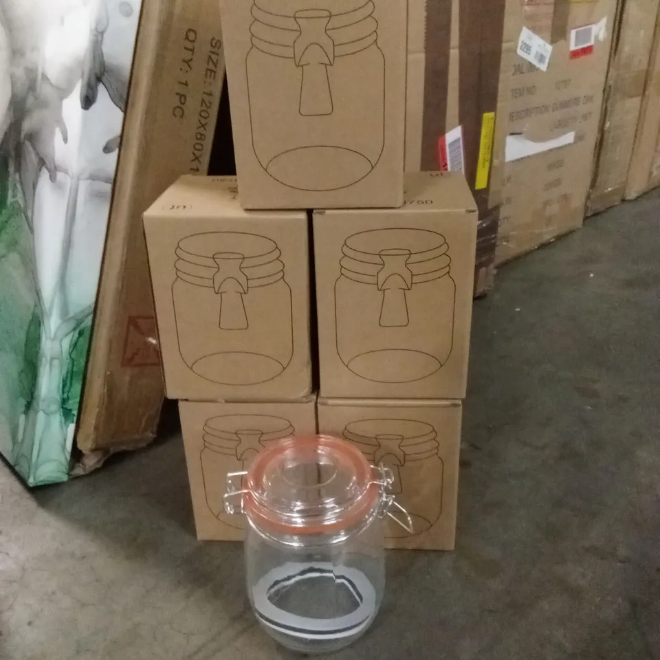 6 x BOXED 750ML STORAGE JARS