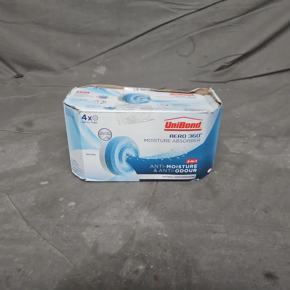 UNIBOND AERO 360 MOISTURE ABSORBER – BOXED, 4 X REFILLS.