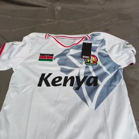 KENYA FOOTBALL FEDERATION JERSEY – WHITE, UK L