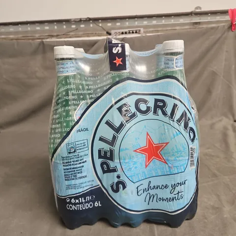 SAN PELLEGRINO SPARKLING MINERAL WATER - 6 X 1L BOTTLES (SIX-PACK)