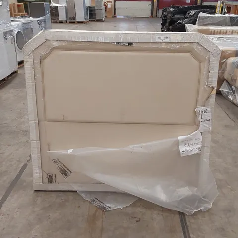 BAGGED DESIGNER WILLOW AND HALL 150cm KING SIZE SALISBURY FABRIC UPHOLSTERED HEADBOARD - BEIGE