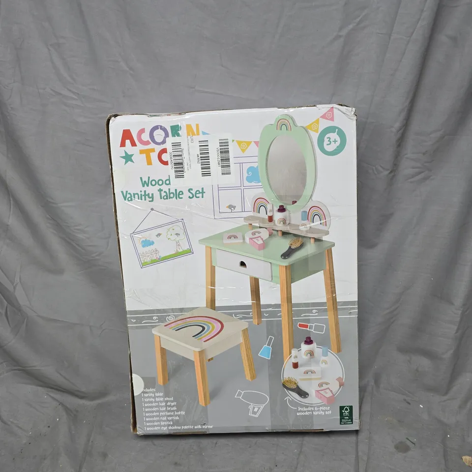 ACORN TOYS WOOD VANITY TABLE SET