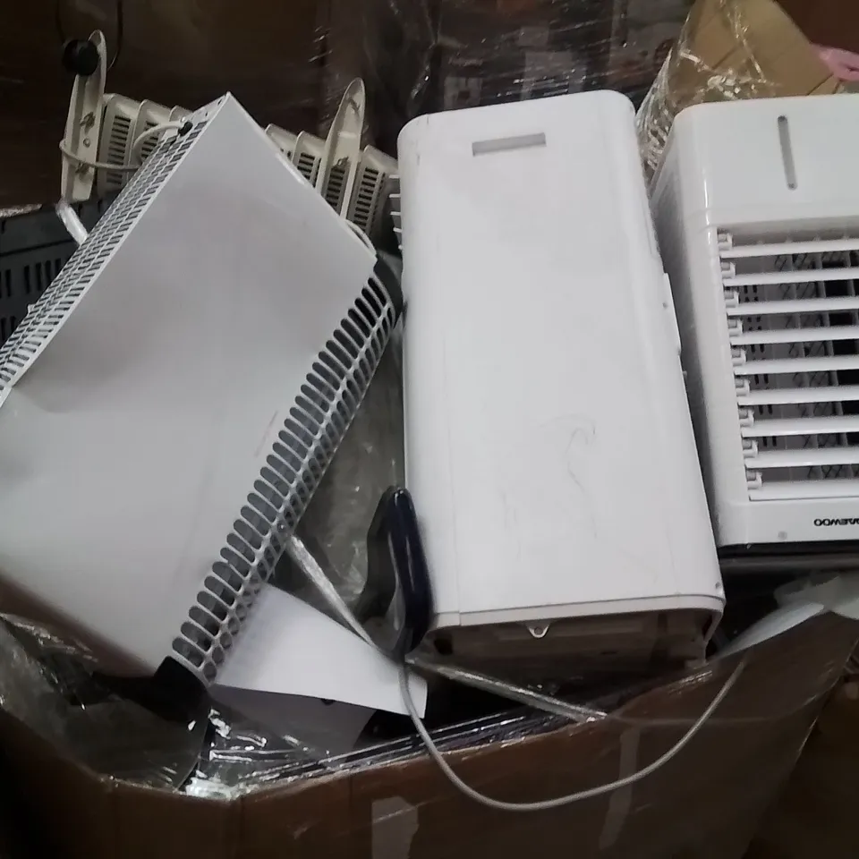 PALLET OF ASSORTED ELECTRICAL ITEMS TO INCLUDE;AIR COOLER,RADIATOR,AIR FRYER,TOASTER 