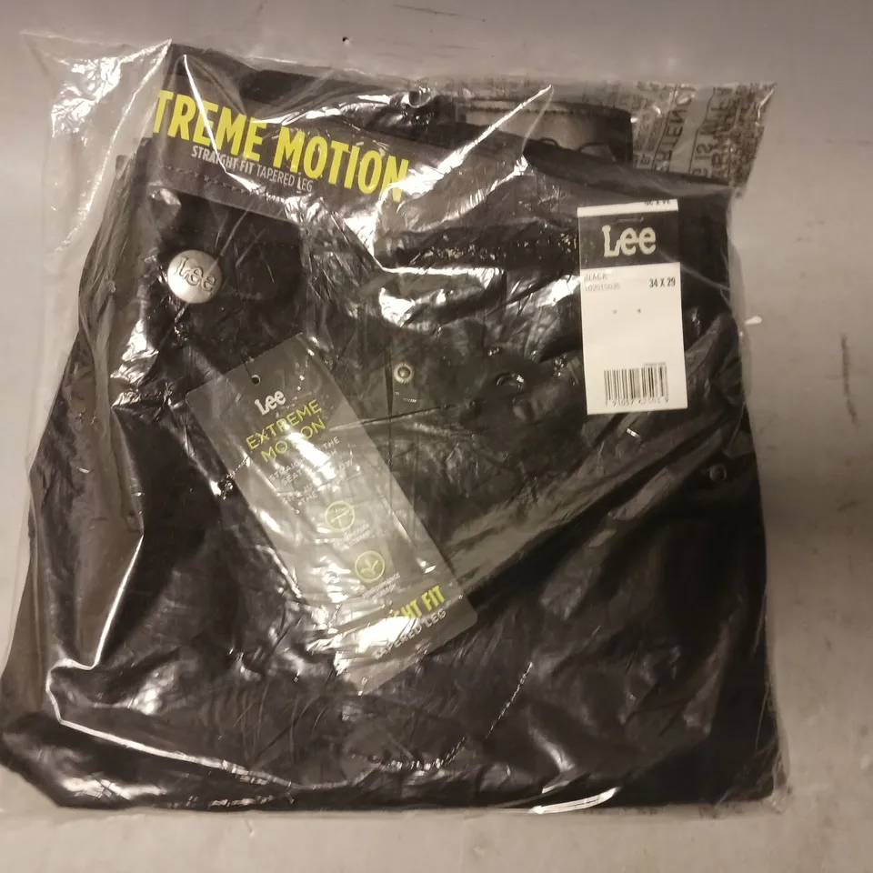 BRAND NEW LEE STRAIGHT LEG TAPERED FIT JEANS IN BLACK SIZE 34/29