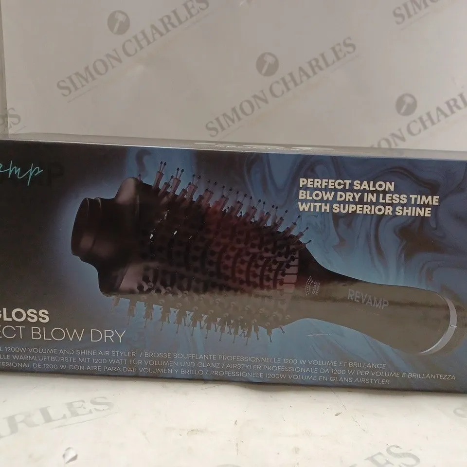 BOXED REVAMP PROGLOSS PERFECT BLOW DRY HAIRBRUSH RRP £60